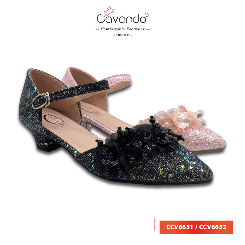 รองเท้าเด็ก Cavando CCV6651/CCV6652 สีดํา/ชมพู - Kasut Kanak Kasual Ringan Selesa