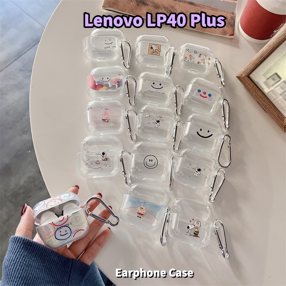 ที่กําหนดเองสําหรับ Lenovo LP40 Plus Case Casing Soft Silicone Headphone Case การ์ตูนที่น่าสนใจ