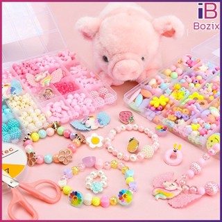 Bozix DIYแฮนด์เมด 10ช่อง ชุดร้อยลูกปัด แถมอุปกรณ์ ทำเครื่องป…