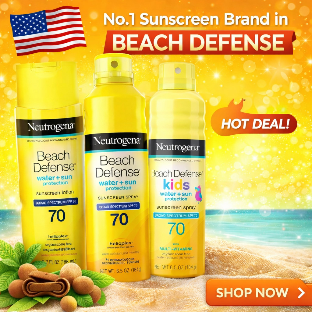 Neutrogena Beach Defense Sunscreen Lotion & Spray.