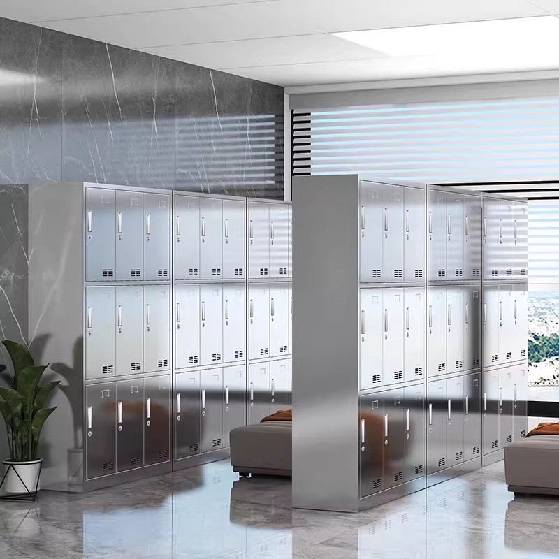 สแตนเลสหนา Locker Locker Staff Locker Locker ล็อคตู้รองเท้าหลายประตู Multi-Grid Canteen Cupboard