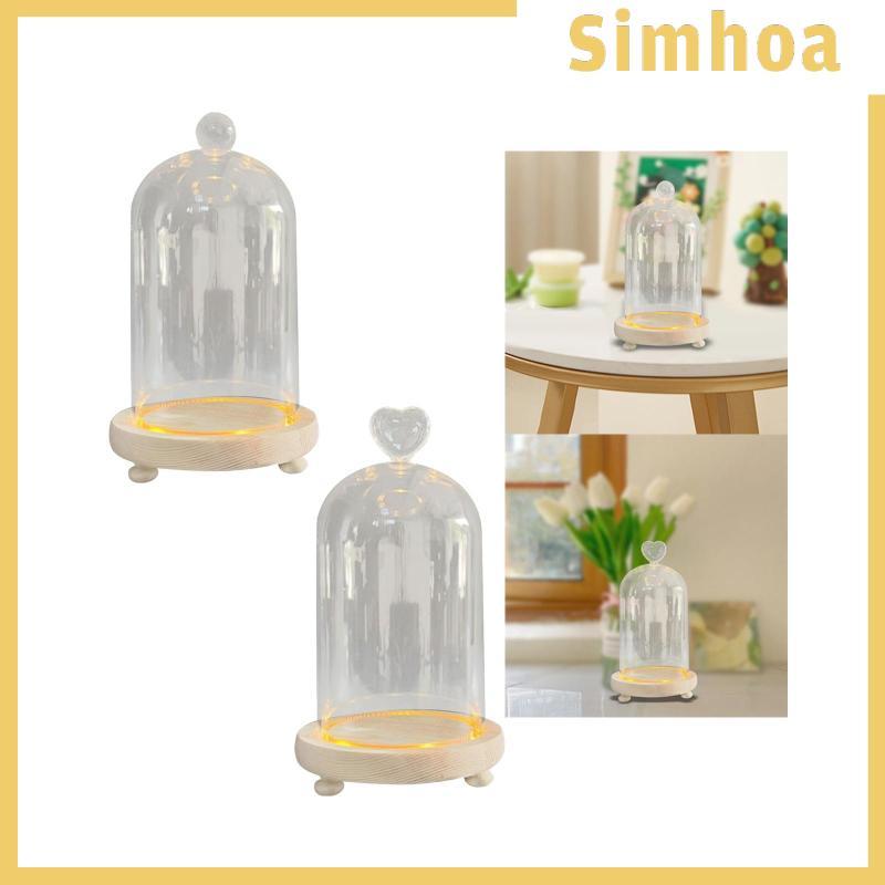 [SIMHOA] Glass Cloche Dome Transparent Dome Cloche Party Container Centerpieces Office