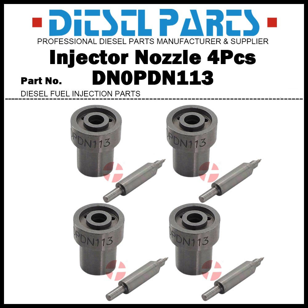 4x ดีเซลหัวฉีดน้ํามันเชื้อเพลิงหัวฉีดเคล็ดลับ DN0PDN113 DNOPDN113 สําหรับ Nissan Navara Pickup D21 P