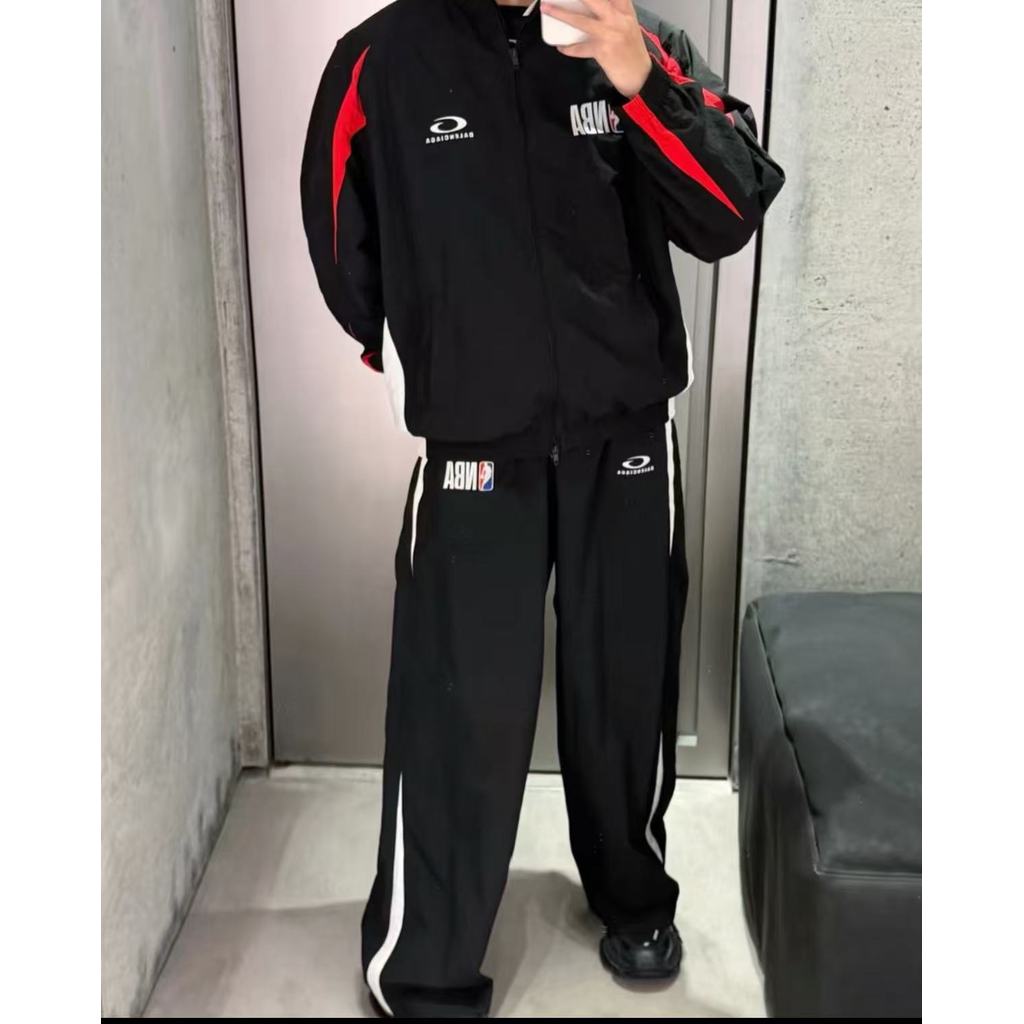 กางเกงลําลองขากว้างปัก NBA Series