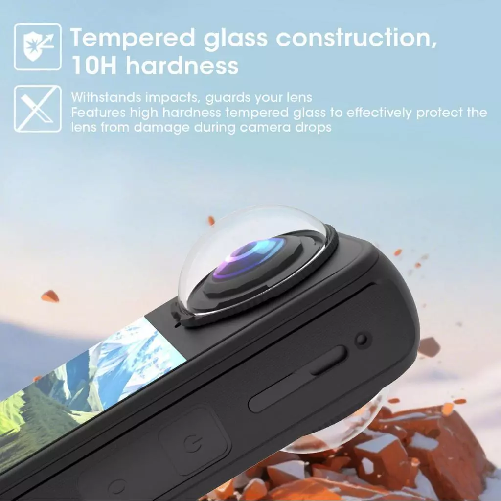 กระจกนิรภัยกันรอยเลนส์กล้อง Insta360 X4 thumbnail 5