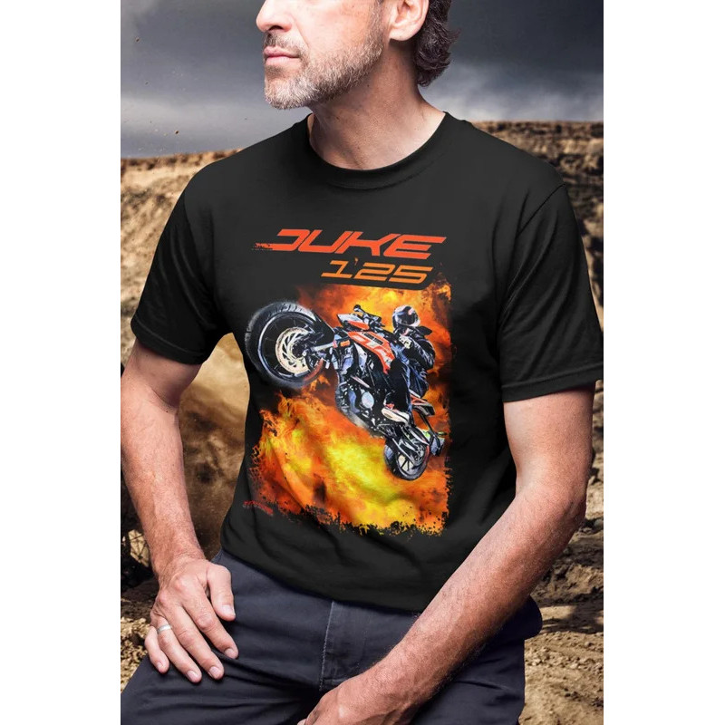 397@EY เสื้อยืด K.TM Duke 125 เสื้อยืดมอเตอร์ไซค์สำหรับนักแข่งจูเนียร์คัพ ลายกราฟิกสำหรับแฟนคลับ K.T