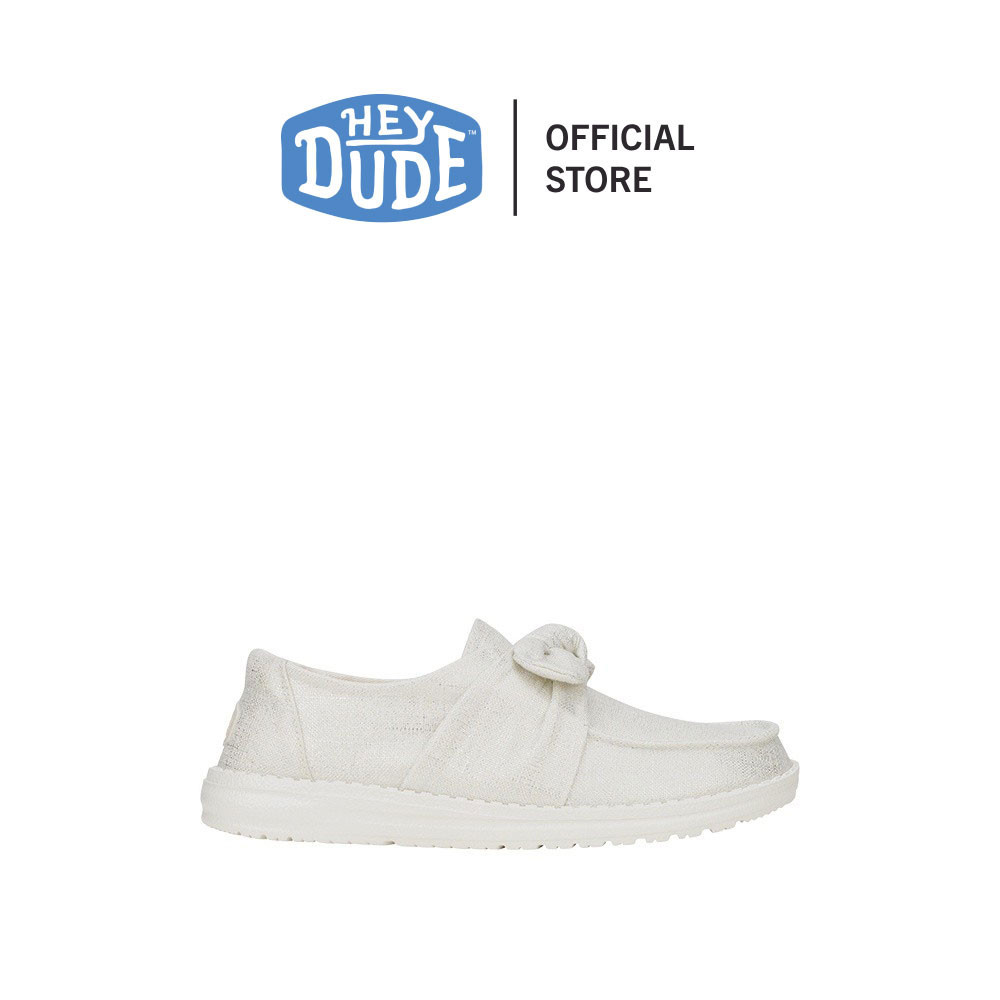 HEYDUDE รองเท้าลำลองผู้หญิง WENDY BOW SHIMMER รุ่น HD 43684-041 - METALLIC SILVER