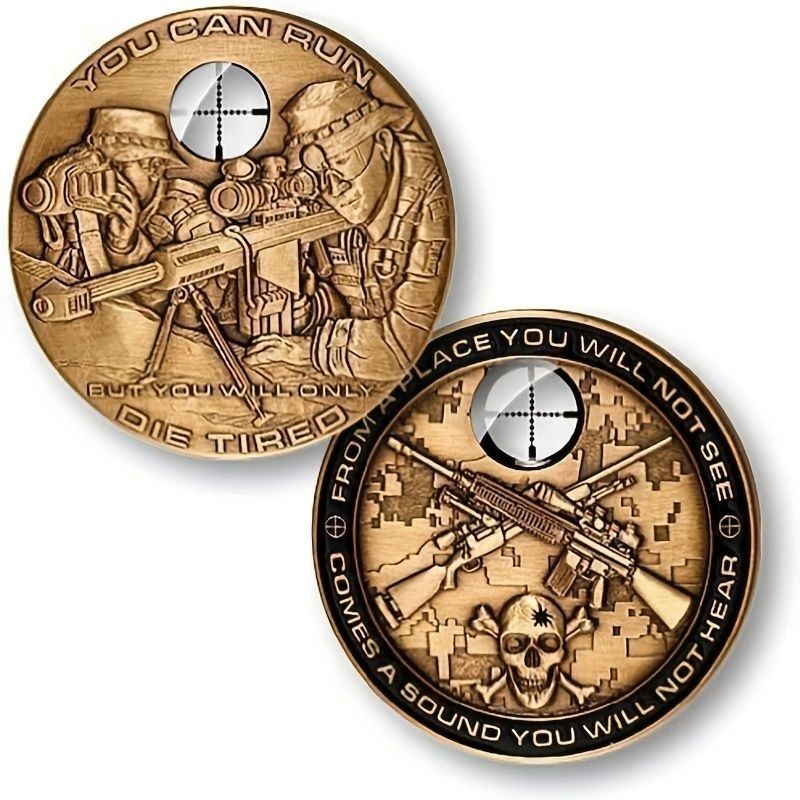 Cos American Sniper เหรียญที่ระลึกมูลค่าสูง Gold-Plated เหรียญสะสมเหรียญทอง เหรียญโชคดี เหรียญที่ระล