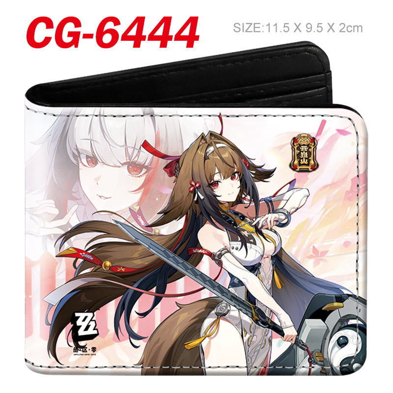 ✨ Zenless Zone Zero - Hoshimi Miyabi / Ye Shunguang✨ กระเป๋าสตางค์สั้น Animation PU หนังพับ Cartoon PU Short Wallet, Anime Folding Purse