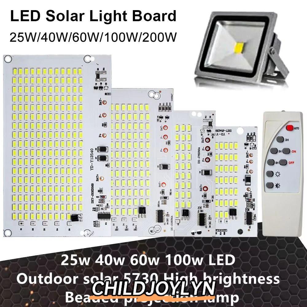 CHILDJOYLYN บอร์ดไฟ LED 1 ชิ้น, แผงแหล่งกําเนิดแสงสีขาว 25/40/60/100/250W, SMD5730 ความสว่างสูงพร้อมรีโมทคอนโทรล Floodlight