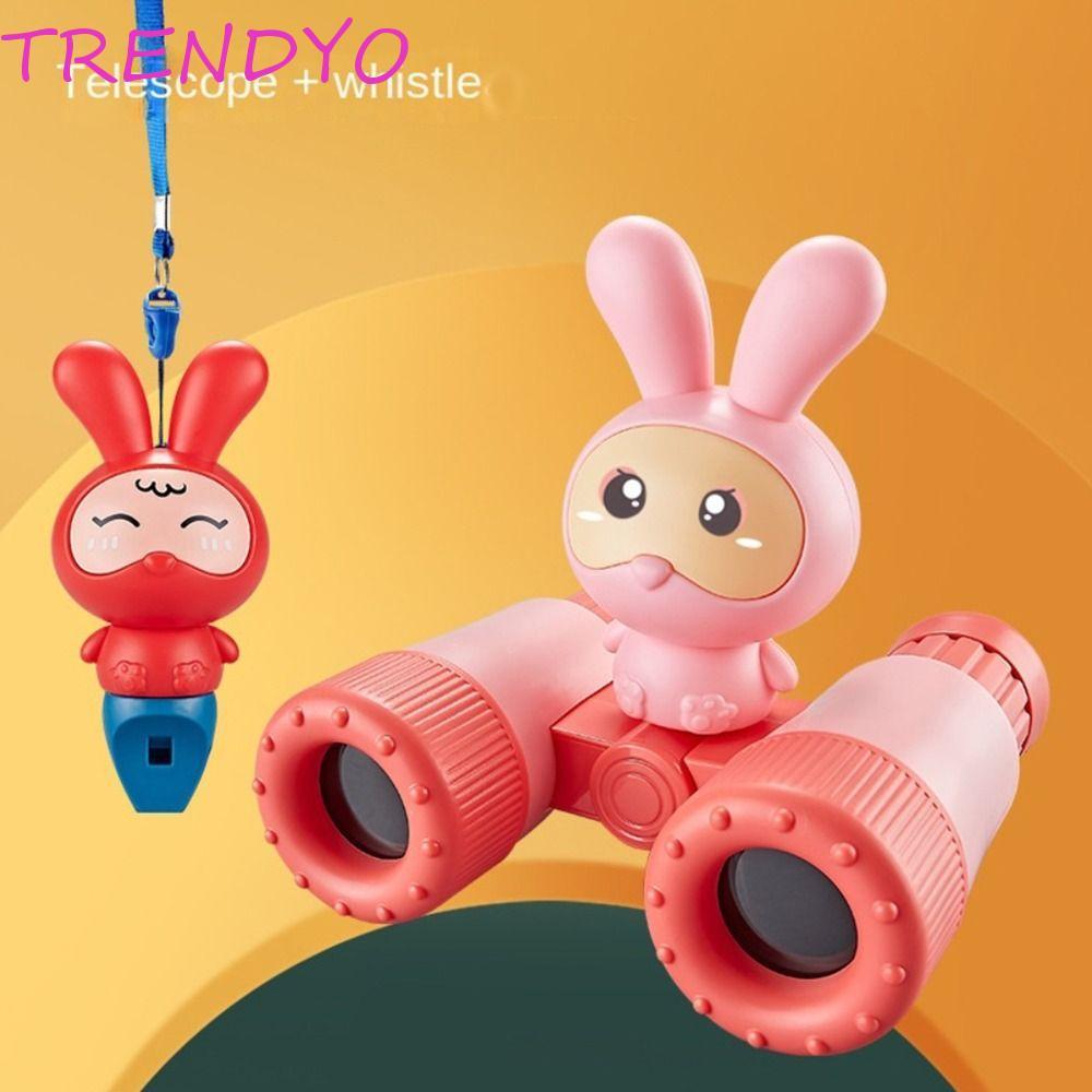 TRENDYO กล้องโทรทรรศน์กระต่าย, การ์ตูนที่มีนกหวีดเด็กกล้องโทรทรรศน์สองตา, เด็กที่ถอดออกได้พลาสติกสํารวจวิทยาศาสตร์เด็กกล้องโทรทรรศน์กิจกรรมและใช้เดินทาง