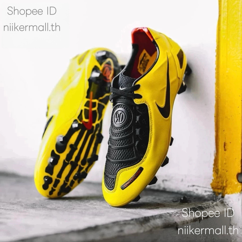 รองเท้าฟุตบอลสําหรับผู้ชาย ไซซ์ 39-45 สีเหลืองดําทนทานสําหรับเล่นกลางแจ้ง