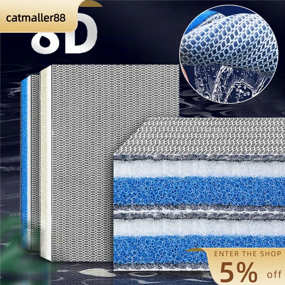 CATMALLER88 1 ชิ้นกรองชีวเคมี, 8 ชั้น High-Density Aquarium Filter Sponge, 8D Cotton Sponge สําหรับบ