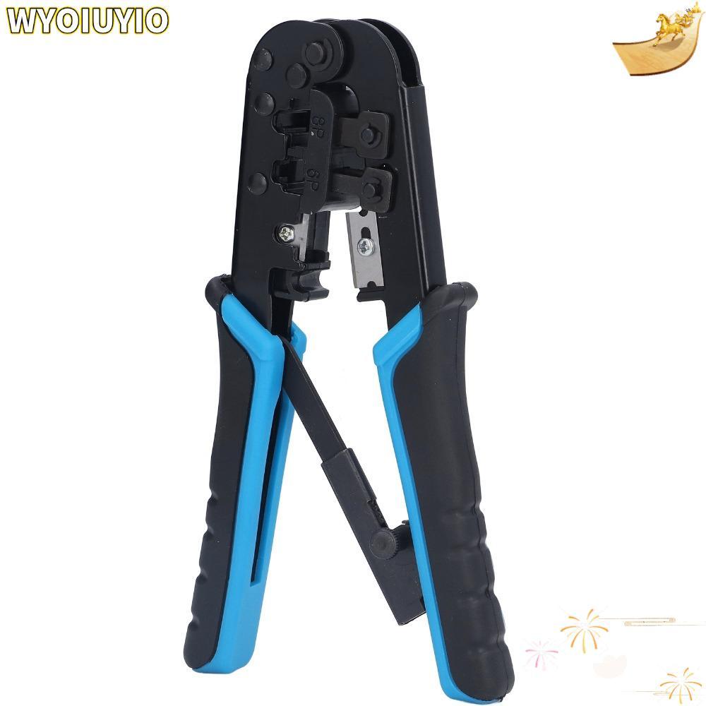 WYOIUYIO RJ45 Crimp TOOL, All-in-One 6 in 1 Modular Crimping TOOL,ในตัวลวดและ Stripper เครื่องตัดสาย