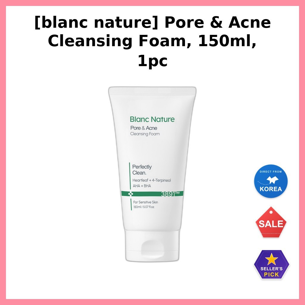 [blanc nature] Heartleaf Cleanser รูขุมขนและสิว 150ml