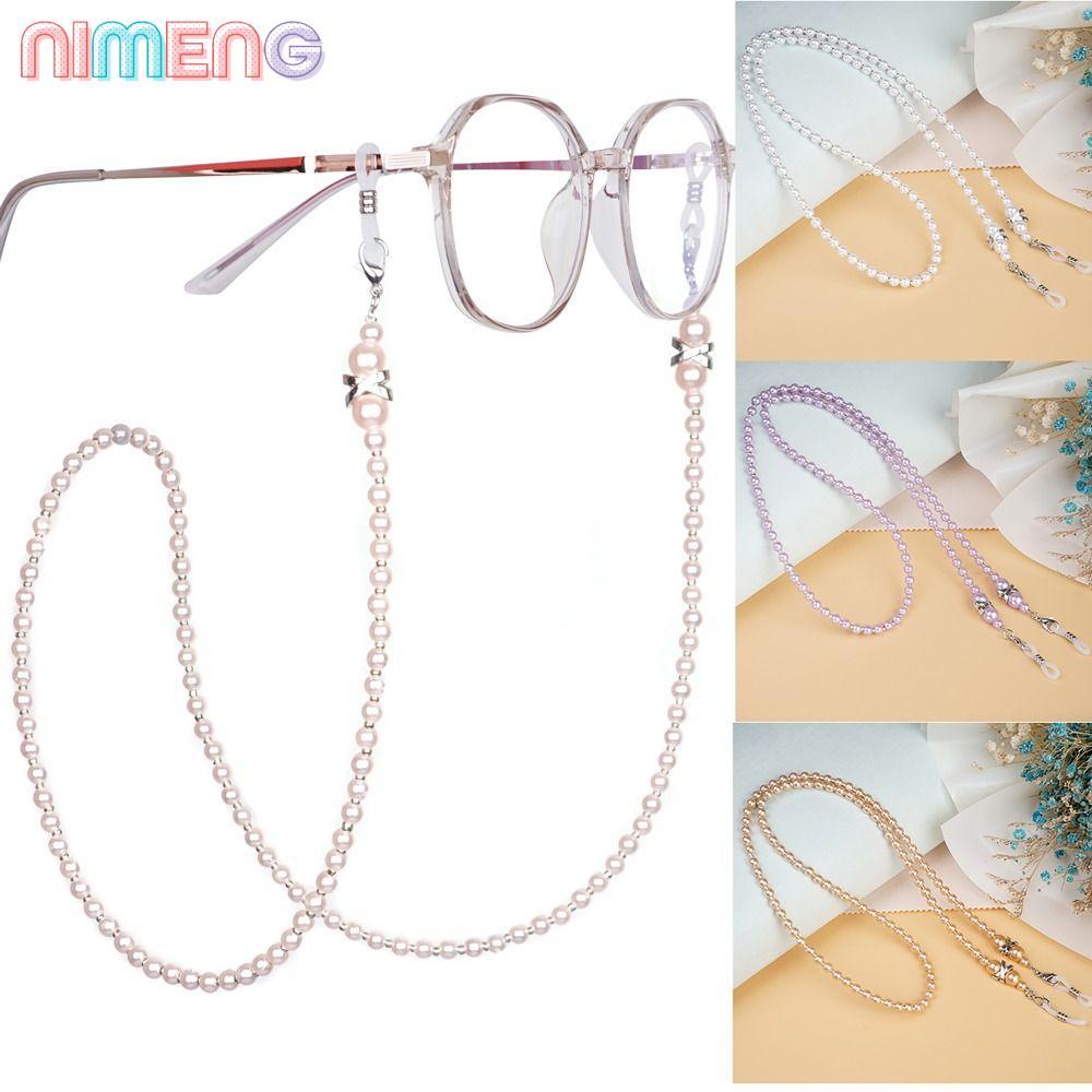 สายคล้องแว่นตา NIMENG ขนาด 75 ซม., อุปกรณ์เสริมสำหรับแว่นตา ดีไซน์บีญ่า 6 สี