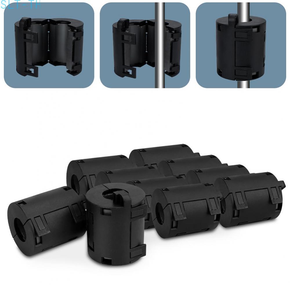 [SLTTH]10PCS Black Ferrite Ring ClipOn Cable Clamp 13mm for Reducing EMC Interference[Ready stock]