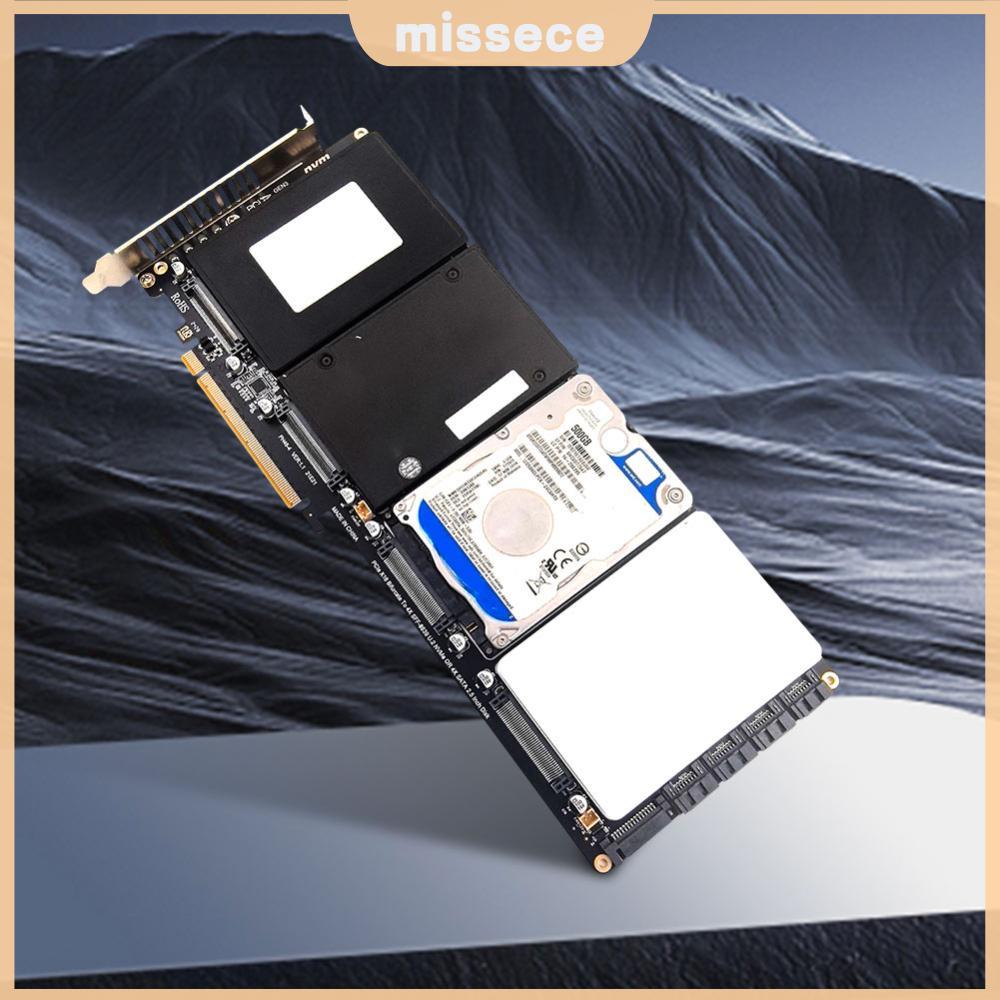 อินเทอร์เฟซ 4 พอร์ต NVMe เป็น PCIe X16 Converter การ์ดเมนบอร์ดสนับสนุน PCIe X4x4x4 Bifurcation พร้อม