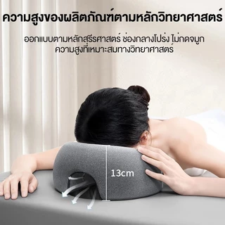 LULUNA หมอน หมอนตะโกนโฟมหน่วยความจำ | สบายระบายอากาศ ไม่กดทับใบหน้าและคอ ผ้าคลุมถอดซักได้ ทนทาน