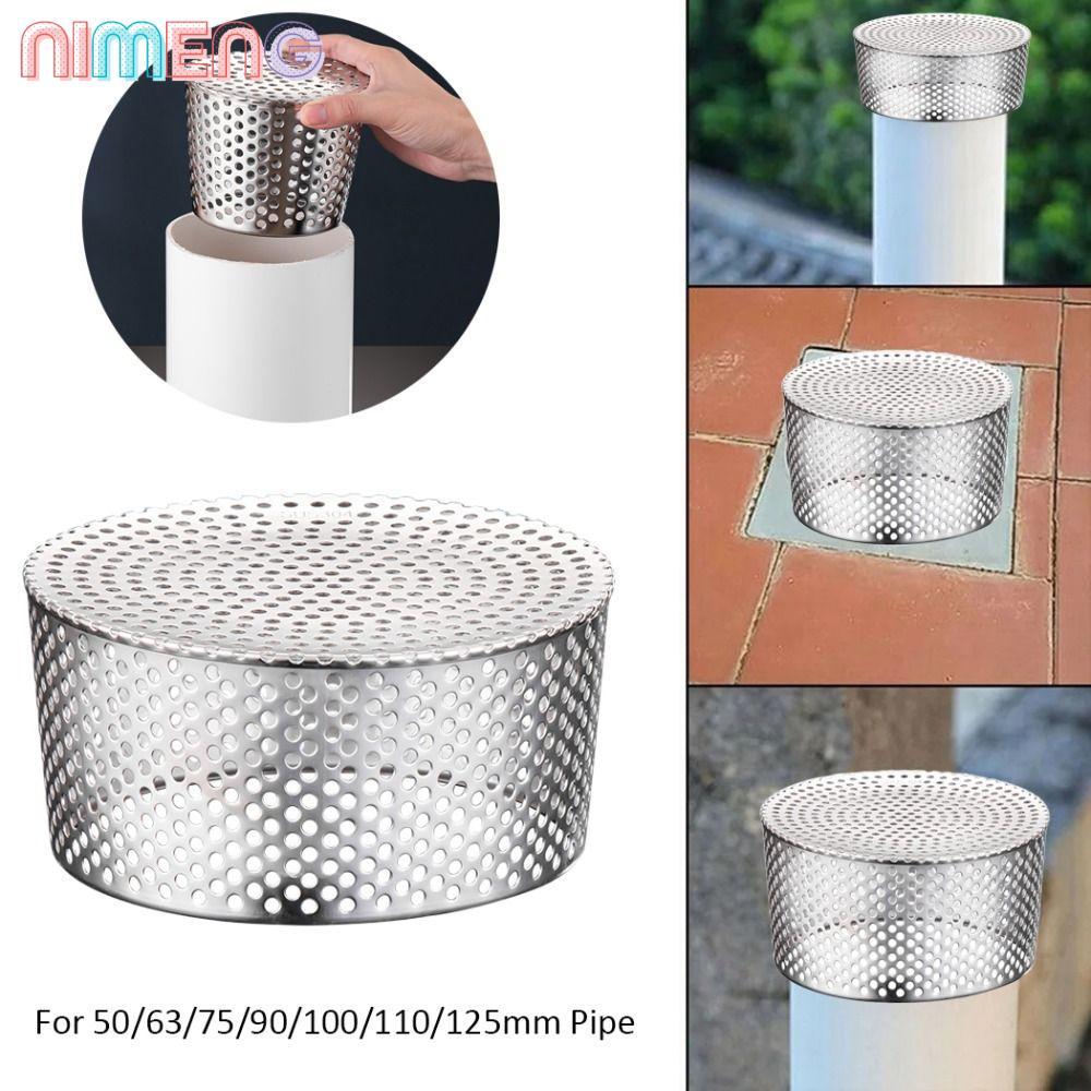 NIMENG ฝาครอบท่อระบายน้ําพื้นหลังคา, ป้องกันการปิดกั้นสแตนเลสหน้าจอกรองด้านข้างด้านนอก, ฝาปิดท่อฝน Gutter ท่อระบายน้ํา Anti Rodent วงกลมรูปร่าง Anti-การปิดกั้นระบายน้ํากลางแจ้ง