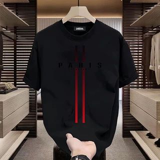 LABZAA เสื้อยืดแขนสั้นคอกลม วินเทจฟอกน้ำ Oversized ลวดลายแฟชั่น ระบายอากาศ ผ้าฝ้าย 100% YG2770
