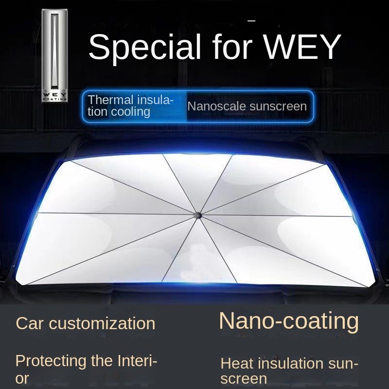 WEY ม่านบังแดดรถยนต์ Coffee 01 WEY 80/07 ถัง 300 กันแดด ฉนวนกันความร้อน ม่านบังแดด umbre