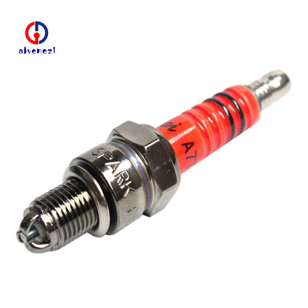 AlVenezi 1 PC Spark Plug A7TC A7TJC 3 Electrode GY6 50cc-125cc Moped สกู๊ตเตอร์ ATV Quads
