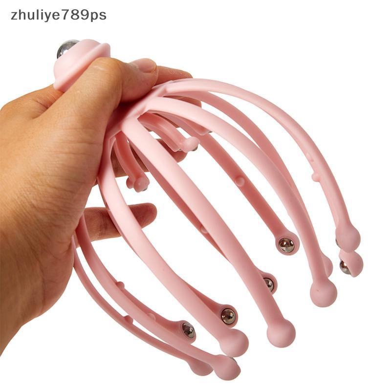 Zhuliye789ps] 1PC เครื่องนวดหนังศีรษะ 18 กรงเล็บมือถือนวดศีรษะ Scratcher สําหรับผ่อนคลายผมกระตุ้นและ