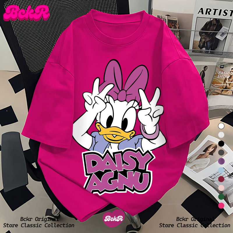 【จัดส่งตลอด 24 ชั่วโมง】 BCKR ลายสามแถบ ตัดสี ลวดลายเป็ด คอกลม เสื้อ oversize เสื้อผญ เสื่อยืดYG4542 ราคา ถูกที่สุด ดีลบีเคเค แกลเลอรีภาพที่ 8