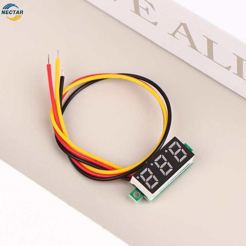 TAR 1 PC 0.28 นิ้ว DC LED Digital Voltmeter จอแสดงผลดิจิตอลปรับสามสาย DC 0-100V เครื่องวัดแรงดันไฟฟ้