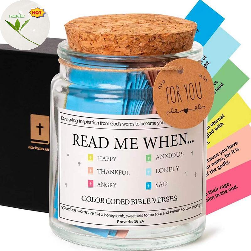 Mud Bible Verse Jar สเปน Scripture สวดมนต์ Hope Bible Verse Jar ตกแต่ง Positive Thinking Emotional ส