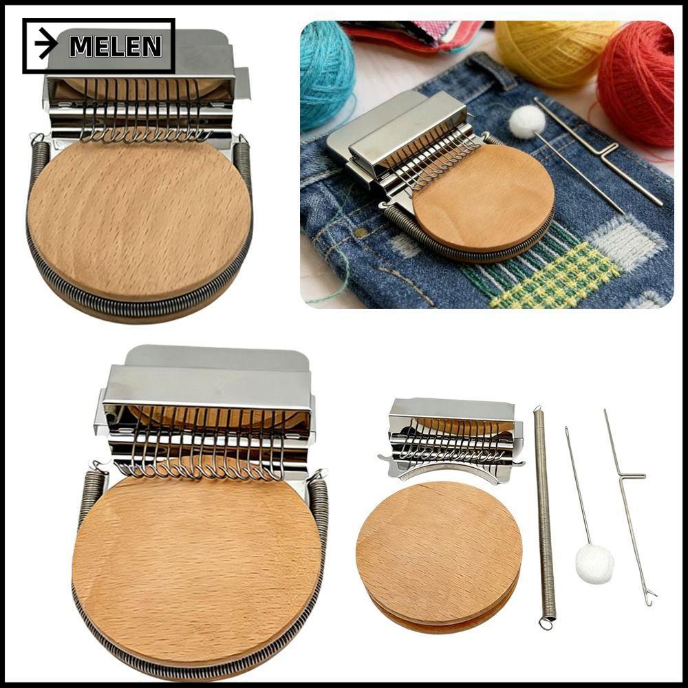 MELEN เครื่องทอผ้าขนาดเล็ก, สปริงอัพเกรดซ่อมแซมอย่างรวดเร็ว Speedweve Type Loom, เย็บสวยสร้างสรรค์ 12 14 ตะขอ Darning|ซ่อมถุงเท้า