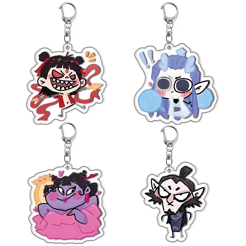 พวงกุญแจอนิเมะ Na Tra 2 Nezha Ngao Binh Aobing Acrylic Mica รุ่นสําหรับตกแต่งกระเป๋านักเรียน กระเป๋า
