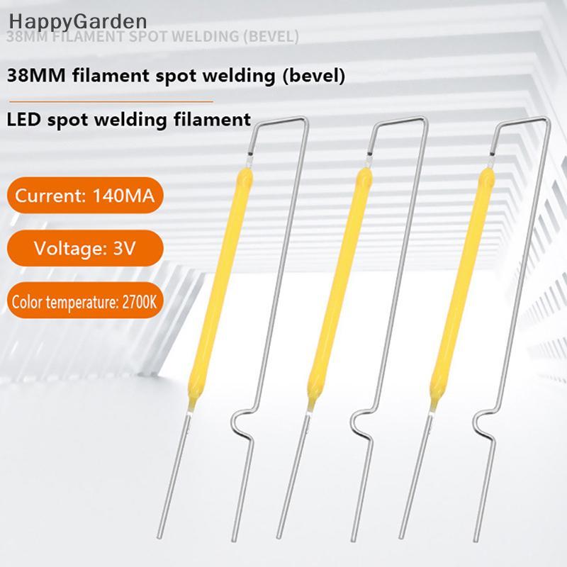 ใหม่ 10 ชิ้น 3 โวลต์ 38 มิลลิเมตร LED Filament หลอดไฟชิ้นส่วนเซรามิค Spot เชื่อม Filament โคมไฟลวด F