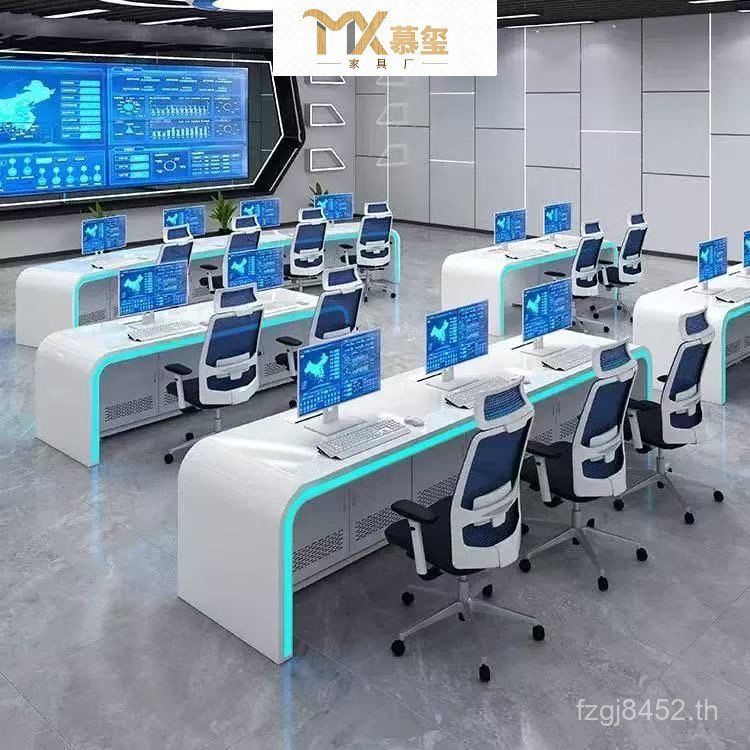 Command Center Table Luxury Light Lacquer Conference Table คอนโซลปรับปฏิบัติการตารางการตรวจสอบโมเดิร