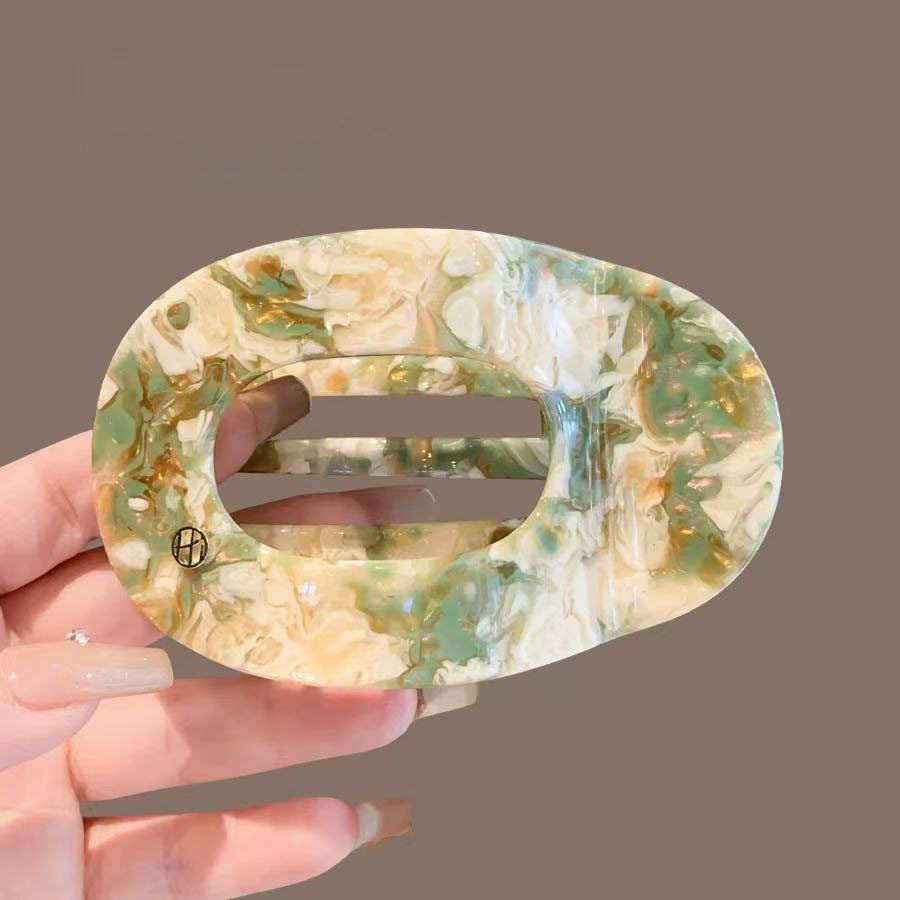 Lake Mountain สี Acetate กิ๊บติดผมสไตล์ขี้เกียจ Classy Abalone คลิป All-Match กิ๊บติดผมแฟชั่นคลิปเป็