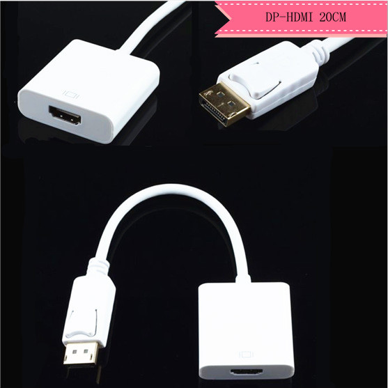 [Batch Over 2] DP to HDMI1.4 HD Adapter Cable displayport to HDMI Adapter Converter สีขาว