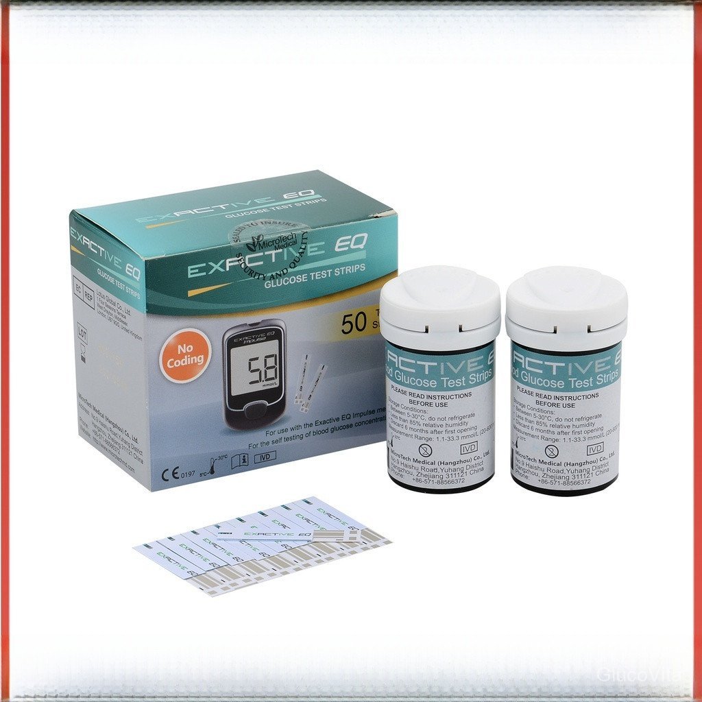 Exactive EQ Impulse Blood Sugar 50 แถบ + เข็ม GlucoVita 50 ชิ้น
