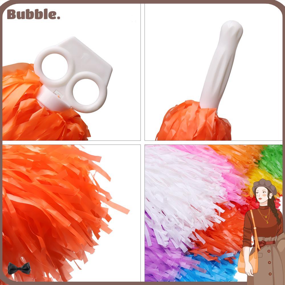 BUBBLE 1 คู่เชียร์ลีดเดอร์ pompoms Double hole handle Concert Dress เครื่องแต่งกาย Dance Party Decor