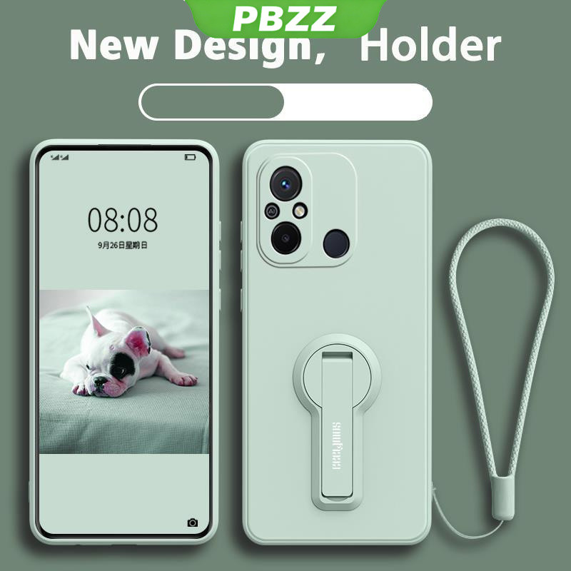 PBZZ FOR เคส ปลอก Redmi 12C 5g โทรศัพท์กรณี softcase ซิลิโคนเหลวป้องกันเรียบกันกระแทกกันชนปกการออกแบบใหม่360 ° กับผู้ถือ ytxzzj01