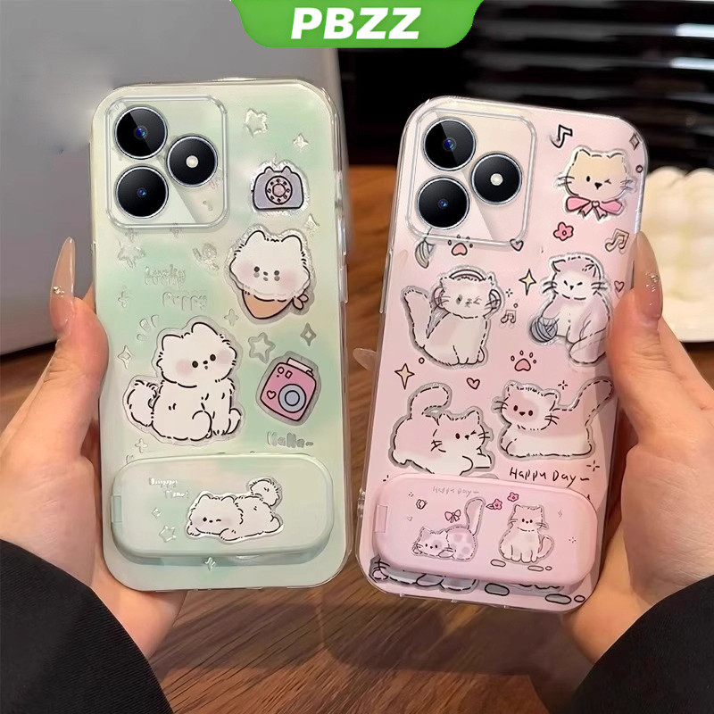 PBZZ FOR เคส สําหรับRealme C53 5G REALME c51 REALME NOTE 50 5Gเคสโทรศัพท์Softcaseซิลิโคนป้องกันกันกระแทกฝาครอบใสดีไซน์ใหม่ความงามCARTOON CATพร้อมผู้ถือTKYYMZJ01
