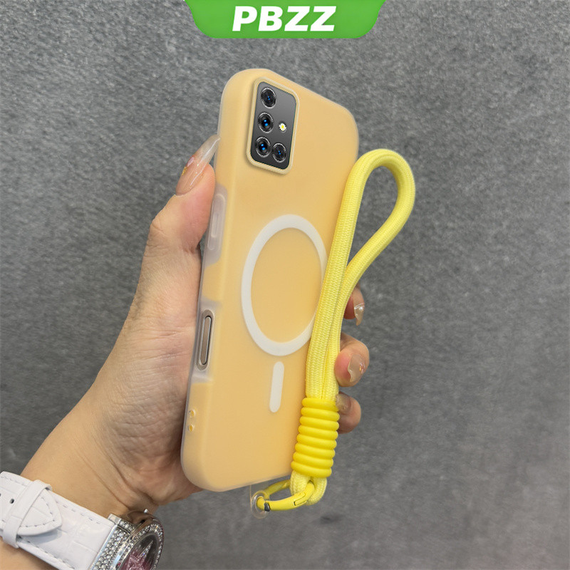 PBZZ 2 in 1 สําหรับ SAMSUNG a31 a51 samsung a71 เคสโทรศัพท์กันกระแทกดีไซน์ใหม่ความงาม Jelly shell dual สีพร้อมเชือกเส้นเล็กไร้สายแม่เหล็ก GDBSWX01