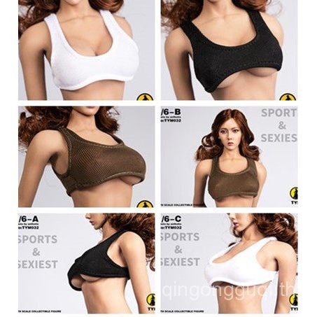 TYM TYM032 1/6 ทหารหญิงร้อนเสื้อกั๊กเซ็กซี่เหมาะสําหรับทุกชนิดของร่างกายหญิงพร้อมสต็อก E8GR