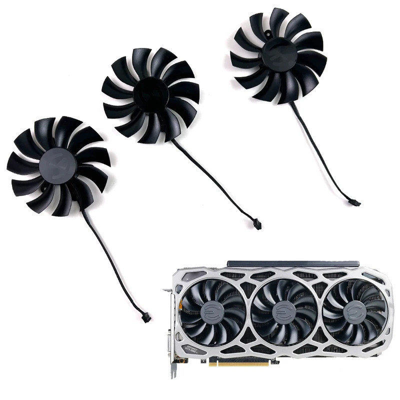 ใหม่พัดลมระบายความร้อน 87 มม.4pin PLA09215B12H 0.55A 4Pin GTX1080 GPU Cooler สําหรับ EVGA GTX 1080TI