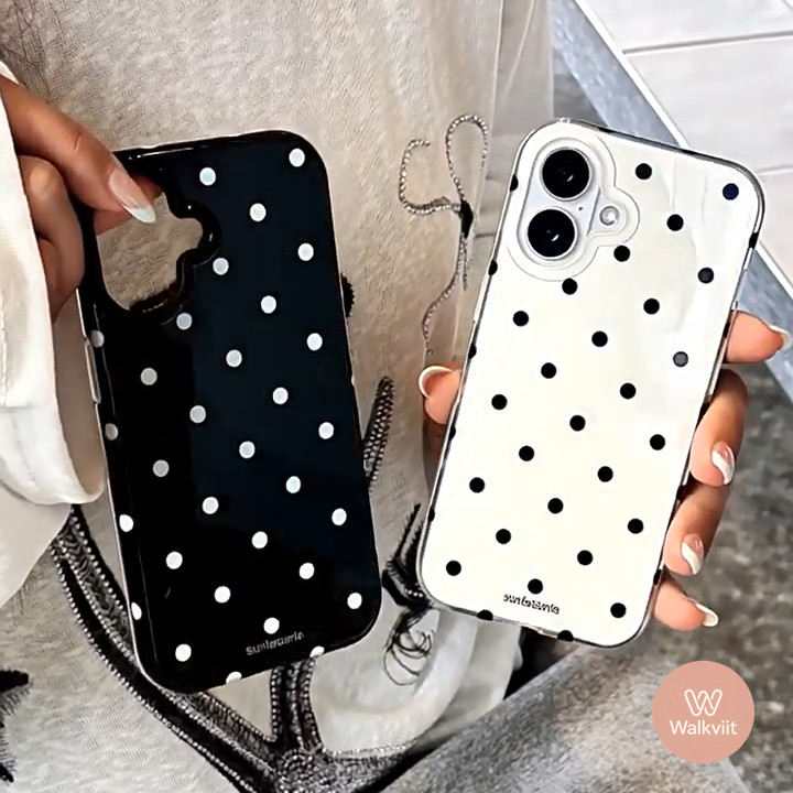 สำหรับ OPPO Reno 8T 15F 11 5 5F 10 12 13F 12F 5z 6 6z 13 11F 14 14F 13F 15 Pro แฟชั่นเคส IMD จุดสีดำขาวเรียบง่าย – โปรปัง