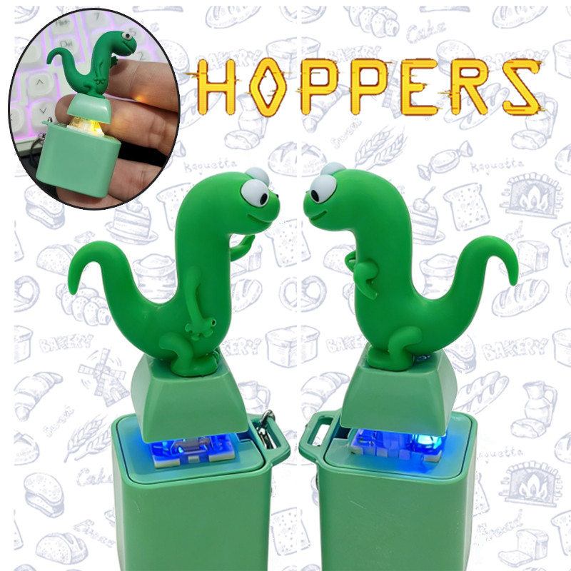Hoppers พวงกุญแจ Tom Lizard พร้อมเสียงและแสง Tom Lizard 3D จี้รุ่นสะสม