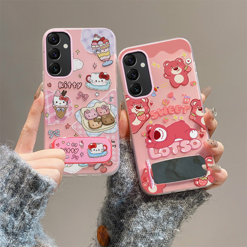 เคส Samsung a34 5G เคส Samsung a35 5G เคส mirror bracket เคสโทรศัพท์เยลลี่