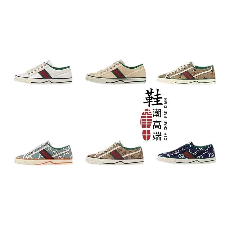 รองเท้าผ้าใบ GG1977 สไตล์ Disney Mickey & Donald Duck ออกแบบเหมือน Gucci สีขาว สำหรับฤดูใบไม้ผลิและร