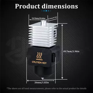 High Flow Hotend สําหรับ Babambu Lab A1/A1mini One-Pieace หัวฉีดสแตนเลส Quick ติดตั้งกําจัด 0.2/0.4 มม.0.6 มม.0.8 มม.