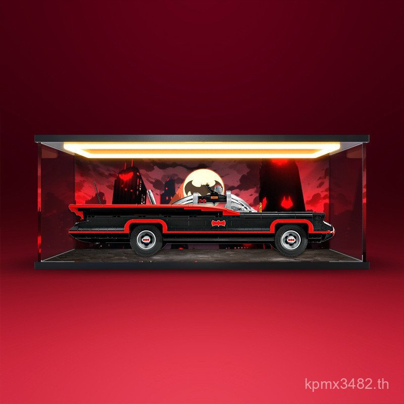 Huile Light Bat เหมาะสําหรับคลาสสิกอะคริลิค Chariot High Batman กล่องเก็บของ 76328 TV Series รุ่นประ